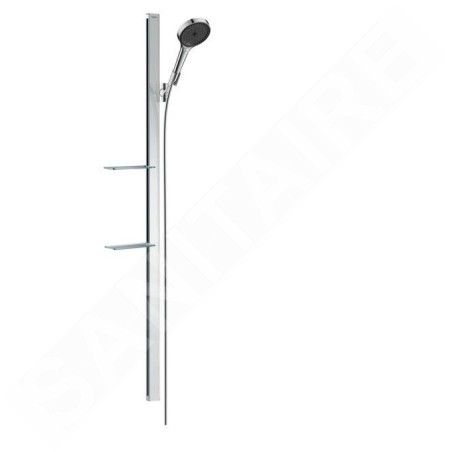 Hansgrohe Rainfinity - Ensemble de pommeau de douche 130, 3jet, barre de douche 1500 mm et flexible, chrome 27673000