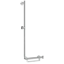 Hansgrohe Unica - Barre de douche 1.100 mm, gauche, blanc / chrome 26403400