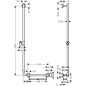 Hansgrohe Unica - Barre de douche 1.100 mm, gauche, blanc / chrome 26403400 Hansgrohe Unica - Barre de douche 1.100 mm, gauche, blanc / chrome 26403400