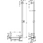 Hansgrohe Unica - Barre de douche 1.100 mm, droite, blanc / chrome 26404400 Hansgrohe Unica - Barre de douche 1.100 mm, droite, blanc / chrome 26404400
