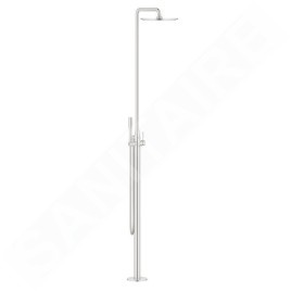 Grohe Essence - Set de douche avec mitigeur, montage au sol, supersteel 23741DC1