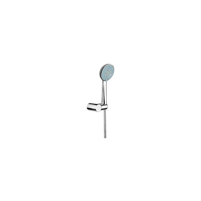 Jika Rio - Set de pommeau de douche, 3 jets, support et flexible 1,7 m, inox/chrome H3651R00043611