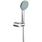 Jika Rio - Set de pommeau de douche, 3 jets, support et flexible 1,7 m, inox/chrome H3651R00043611