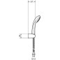 Jika Rio - Set de pommeau de douche, 3 jets, support et flexible 1,7 m, inox/chrome H3651R00043611