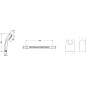 Jika Rio - Set de pommeau de douche, support et flexible, 1,7 m, inox H3651R00041001