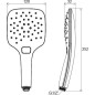 Ravak Douches - Pomme de douche Air 959.10, blanc X07P351 Ravak Douches - Pomme de douche Air 959.10, blanc X07P351