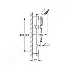 Grohe Relexa - Set de douche Five, chrome 28964001
