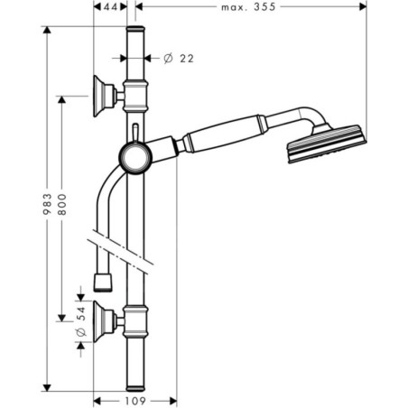 Axor Montreux - Set de douche, nickel brossé 27982820