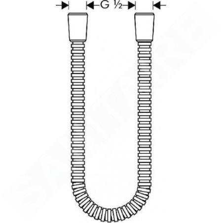 Axor Flexibles de douche - Flexible de douche en métal 1,25 m, nickel brossé 28112820