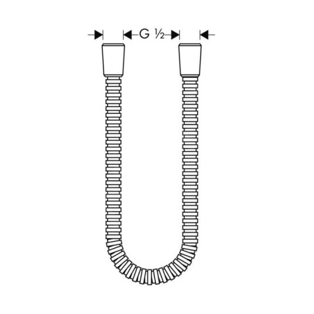 Axor Flexibles de douche - Flexible de douche en métal 2,00 m, nickel brossé 28120820