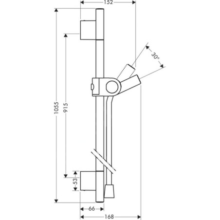Axor Programme de douche - Barre de douche 900 mm, chrome 27989000