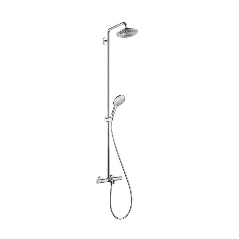 Hansgrohe Raindance Select - Mitigeur de baignoire thermostatique S 240 Showerpipe avec accessoires, chrome 27117000