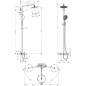 Hansgrohe Raindance Select - Mitigeur de baignoire thermostatique S 240 Showerpipe avec accessoires, chrome 27117000