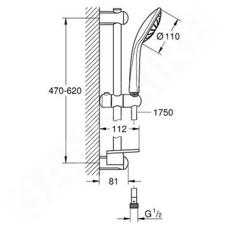 Grohe Euphoria - Set de douche Mono, chrome 2726600E