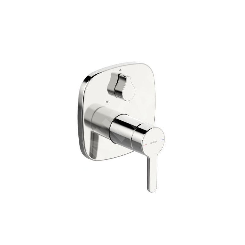 Hansa Designo - Mitigeur de baignoire encastré, avec inverseur pour 2 sorties, chrome 81113593