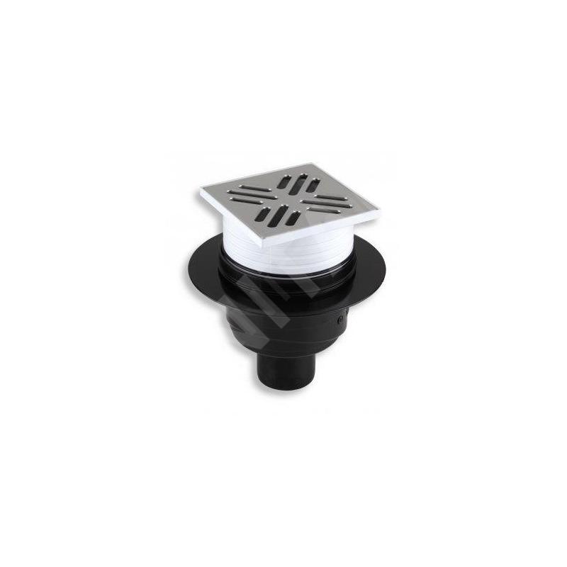 Novaservis Accessoires - Fond de siphon de sol, 105 x 105/50 mm, acier inoxydable 451,0