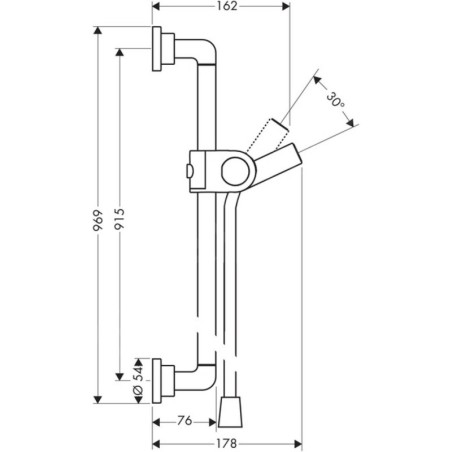 Axor Citterio - Barre de douche 900 mm, chrome 27831000