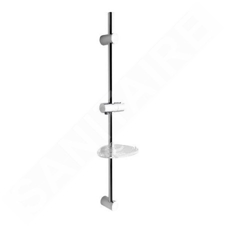 Sapho Accessoires - Barre de douche 810 mm, avec support et porte-savon, chrome 1206-06