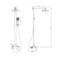 Sapho Ginko - Colonne de douche 200 avec robinet, chrome 1101-43
