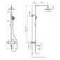 Sapho Kimura - Mitigeur thermostatique de baignoire avec accessoires, chrome KU500 Sapho Kimura - Mitigeur thermostatique de baignoire avec accessoires, chrome KU500