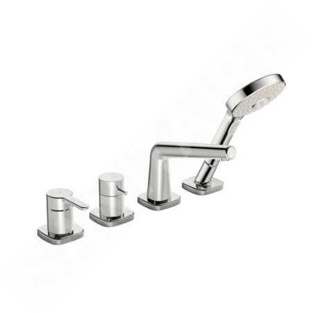 Hansa Designo - Mitigeur de baignoire, 4 trous, chrome 53122083