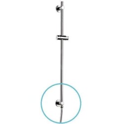 Sapho Luka - Barre de douche DANIELA, 700 mm, avec écoulement, chrome 1202-08