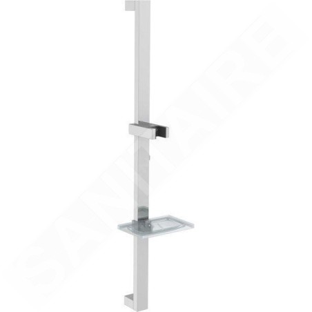 Sapho Veneta - Barre de douche 680 mm, avec support et porte-savon, chrome 1206-07