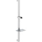 Sapho Veneta - Barre de douche 680 mm, avec support et porte-savon, chrome 1206-07