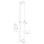 Sapho Veneta - Barre de douche 680 mm, avec support et porte-savon, chrome 1206-07