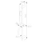 Sapho Minimal - Barre de douche avec support coulissant, 700 mm, inox MI001