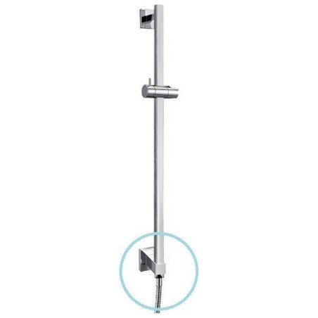 Sapho Nancy - Barre de douche 600 mm, sortie d’eau, chrome 1202-04