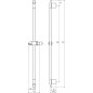Ravak Douches - Barre de douche avec support coulissant 973.00, 900 mm, chromé X07P014