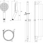 Ravak Douches - Pomme de douche, tige 600 mm et flexible 902.00, chromé X07P177