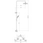 Ravak Termo - Set de douche avec thermostat, 200 mm, 5 jets, chrome X070058 Ravak Termo - Set de douche avec thermostat, 200 mm, 5 jets, chrome X070058