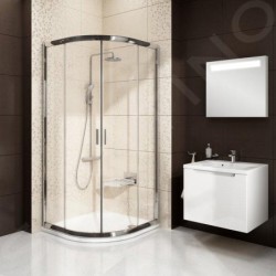 Ravak Termo - Set de douche avec thermostat, 200 mm, 5 jets, chrome X070058
