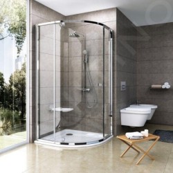 Ravak Termo - Set de douche avec thermostat, 200 mm, 5 jets, chrome X070058