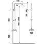 Jika Lyra - Colonne de douche télescopique, chrome H3352770040001 Jika Lyra - Colonne de douche télescopique, chrome H3352770040001