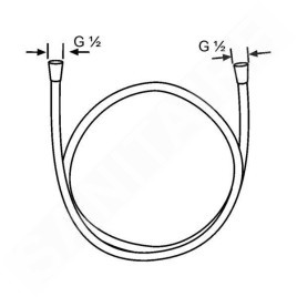 Kludi Flexibles de douche - Flexible de douche Suparaflex, blanc/chrome 6107191-00