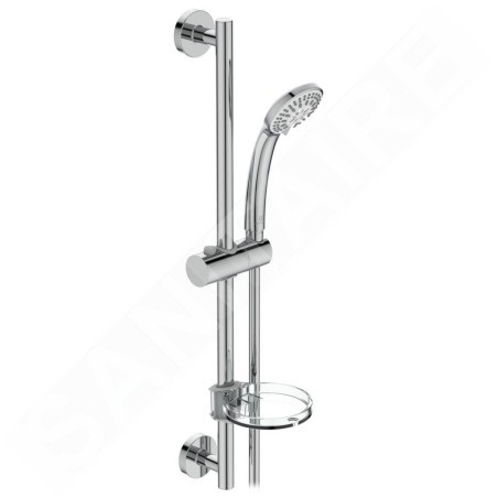 Ideal Standard Idealrain - Ensemble de douchette à main, 1 jet, barre et flexible, chrome B9414AA