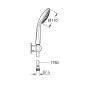 Grohe Euphoria - Set de pommeau de douche Champagne 110, support et flexible, 3 jets, chrome 27355000