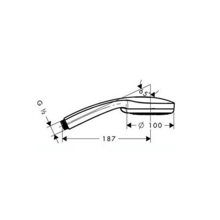 Hansgrohe Croma 100 - Pommeau de douche Multi, 3 jets, chrome mat 28536880