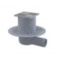 Alcadrain Douchegoten - Siphon de sol, latéral, 105x105 mm, diamètre 50 mm, acier inoxydable/plastique APV1321