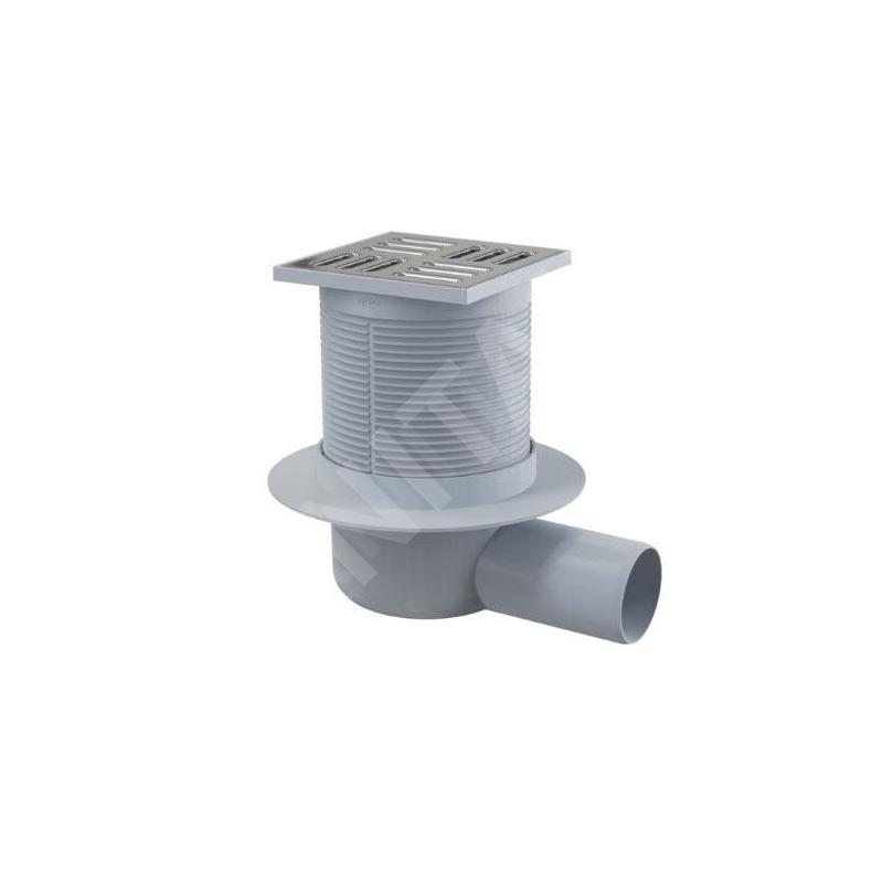 Alcadrain Douchegoten - Siphon de sol, latéral, 105x105 mm, diamètre 50 mm, acier inoxydable/plastique APV31 Alcadrain Douchegoten - Siphon de sol, latéral, 105x105 mm, diamètre 50 mm, acier inoxydable/plastique APV31