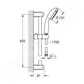 Grohe Tempesta New - Colonne de douche , 2 jets, chrome 27646001