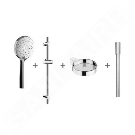 Jika Cubito Pure - Set de douche Cubito-N 110 mm, 4 jets, chrome H3651X00044721