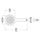Jika Cubito Pure - Set de douche Cubito-N 110 mm, 4 jets, chrome H3651X00044721