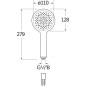 Jika Cubito Pure - Pommeau de douche Cubito-N 130 mm, 4 jets, chrome H3611X20044711