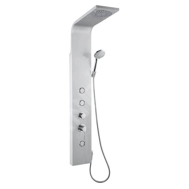 Aqualine Douches - Panneaux de douche, hauteur 1400 mm, argent SL680