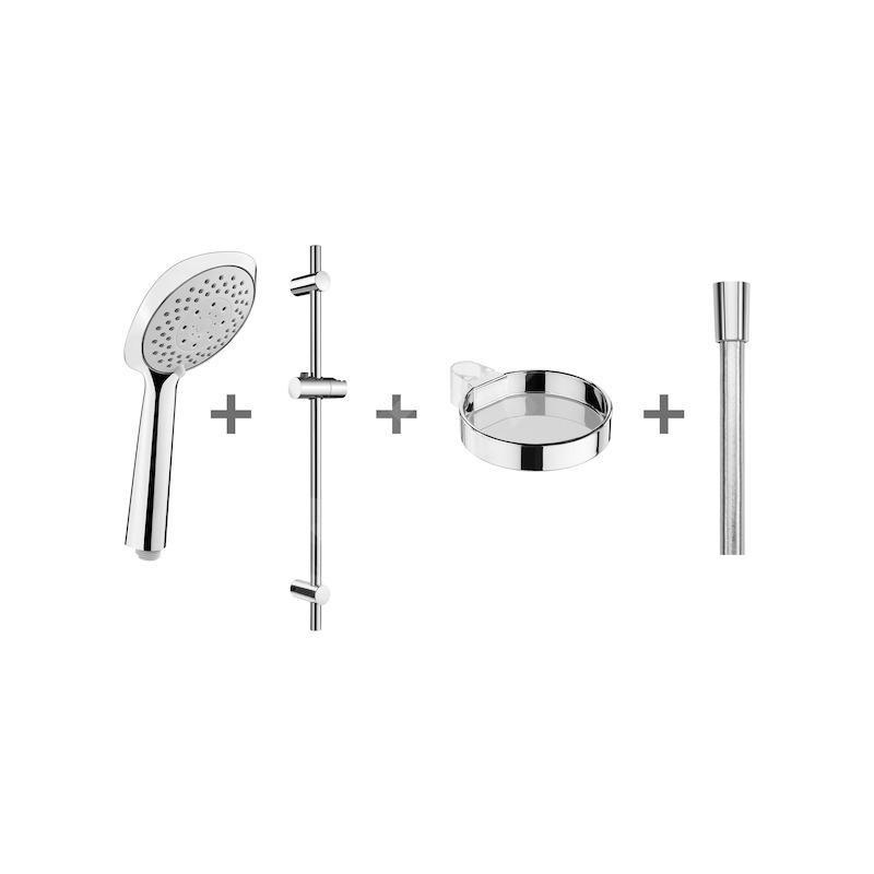 Jika Cubito Pure - Set de douche Cubito-N 130 mm, 4 jets, chrome H3651X00044731