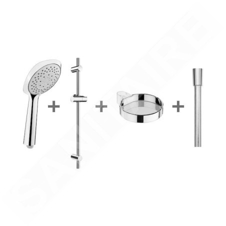 Jika Cubito Pure - Set de douche Cubito-N 130 mm, 4 jets, chrome H3651X00044731